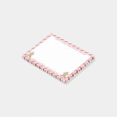 Gingerbrot Peppermint Happy Holidays Personalisier Post-it Klebezettel (angewinkelt)