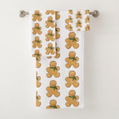 Gingerbrot Person Pattern Badetuch Set (Insitu)