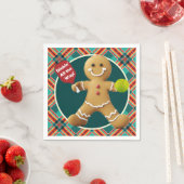 Gingerbrot Pickleball Extravaganza Serviette (Beispiel)