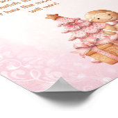 Gingerbrot Pink Babydusche Say Baby Game nicht Poster (Ecke)