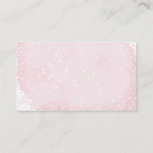 Gingerbrot Pink Babydusche Windelwaschkarte Begleitkarte (Rückseite)