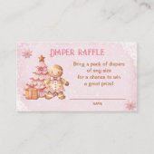 Gingerbrot Pink Babydusche Windelwaschkarte Begleitkarte (Vorderseite)