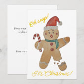 Gingerbrot-Platt-Weihnachtskarte Feiertagskarte (Vorne/Hinten)