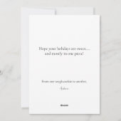 Gingerbrot-Platt-Weihnachtskarte Feiertagskarte (Rückseite)