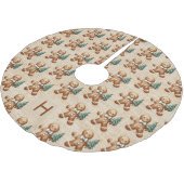 Gingerbrot Polyester Weihnachtsbaumdecke (Schrägansicht)