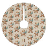 Gingerbrot Polyester Weihnachtsbaumdecke (Vorderseite)