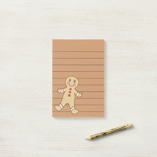 Gingerbrot Post It Notes Notepad Post-it Klebezettel (Auf Schreibtisch)