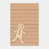 Gingerbrot Post It Notes Notepad Post-it Klebezettel (Vorderseite)