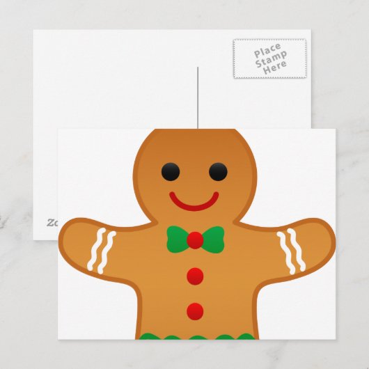 Gingerbrot Postkarte (Vorne/Hinten)