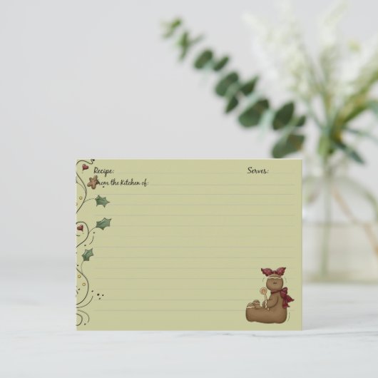 Gingerbrot Postkarte (Stehend Vorderseite)