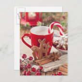 Gingerbrot-Reindeer-Cookies Postkarte (Vorne/Hinten)