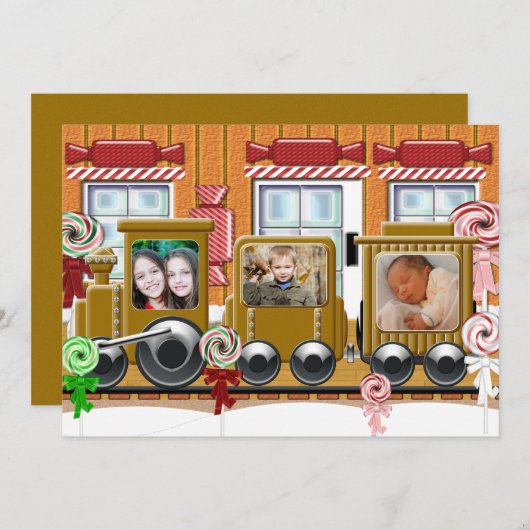 Gingerbrot Reisepass-Karte Feiertagskarte (Vorne/Hinten)