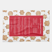 Gingerbrot Rezept Sweet Christmas Keepake Geschenk Geschirrtuch (Horizontal)