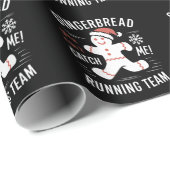 Gingerbrot Running Team Weihnachtszeit Spaß Geschenkpapier (Rolleneckpunkt)