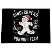 Gingerbrot Running Team Weihnachtszeit Spaß Große Geschenktüte (Vorderseite)