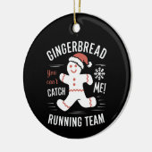 Gingerbrot Running Team Weihnachtszeit Spaß Keramik Ornament (Links)