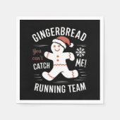 Gingerbrot Running Team Weihnachtszeit Spaß Serviette (Vorderseite)