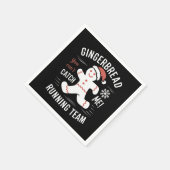 Gingerbrot Running Team Weihnachtszeit Spaß Serviette (Ecke)