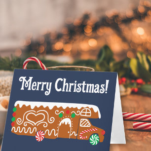 Gingerbrot RV Klasse C Camper Custom Feiertagskarte