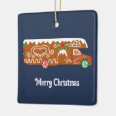 Gingerbrot RV Klasse C Camper Foto Weihnachten Keramikornament (Links)