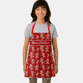 Gingerbrot Santa Candy Cane Weihnachtszeit Rotmust Schürze (Insitu)