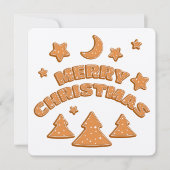Gingerbrot Schriftart Frohe Weihnachtskarte (Vorderseite)