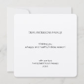 Gingerbrot Schriftart Frohe Weihnachtskarte (Rückseite)