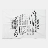 Gingerbrot selbst Rezept Weihnachtsgeschenk Geschirrtuch (Horizontal)