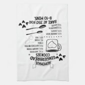 Gingerbrot selbst Rezept Weihnachtsgeschenk Geschirrtuch (Vertikal)