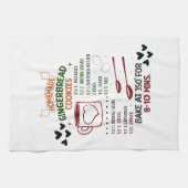 Gingerbrot selbst Rezept Weihnachtsgeschenk Geschirrtuch (Horizontal)