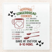 Gingerbrot selbst Rezept Weihnachtsgeschenk Glasuntersetzer (Vorderseite)
