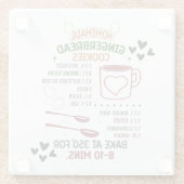 Gingerbrot selbst Rezept Weihnachtsgeschenk Glasuntersetzer (Rückseite)