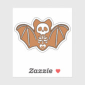 Gingerbrot Skeleton Bat Aufkleber (Blatt)