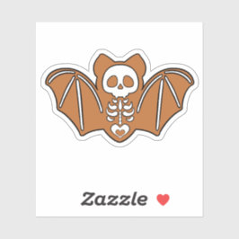 Gingerbrot Skeleton Bat Aufkleber