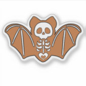 Gingerbrot Skeleton Bat Aufkleber (Vorderseite)