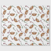 Gingerbrot Skeleton Bat Geschenkpapier (Flach)