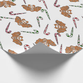 Gingerbrot Skeleton Bat Geschenkpapier (Ecke)