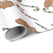 Gingerbrot Skeleton Bat Geschenkpapier (Rolleneckpunkt)