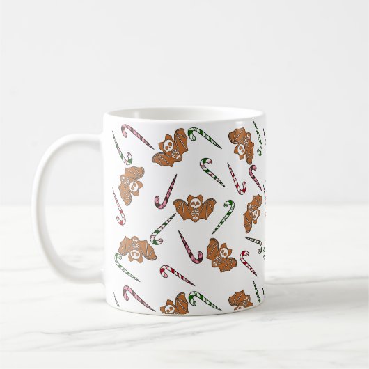 Gingerbrot Skeleton Bat Kaffeetasse (Links)