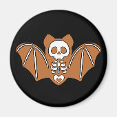 Gingerbrot Skeleton Bat Magnet (Vorne)