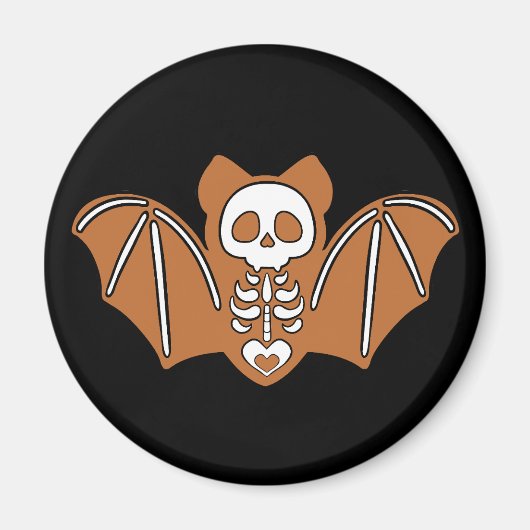 Gingerbrot Skeleton Bat Magnet (Vorne)