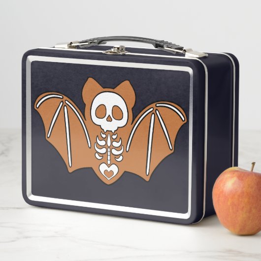 Gingerbrot Skeleton Bat Metall Brotdose (Beispiel)