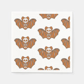 Gingerbrot Skeleton Bat Serviette (Vorderseite)