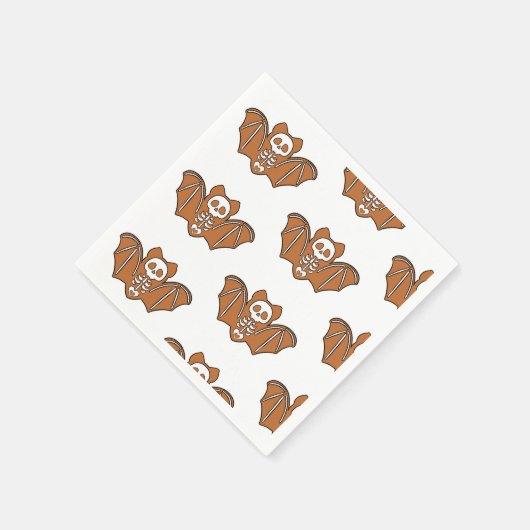 Gingerbrot Skeleton Bat Serviette (Ecke)