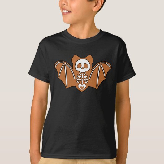 Gingerbrot Skeleton Bat T-Shirt (Vorderseite)