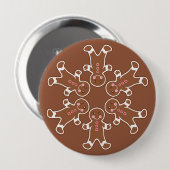 Gingerbrot Snowflake Button (Vorne & Hinten)