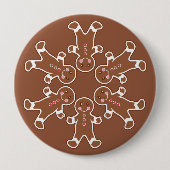 Gingerbrot Snowflake Button (Vorderseite)