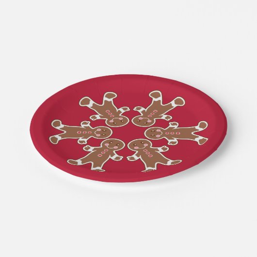 Gingerbrot Snowflake Paper Teller (Schrägansicht)