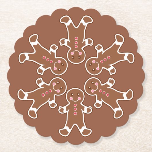 Gingerbrot Snowflake Untersetzer (Vorderseite)