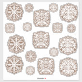 Gingerbrot Snowflakes Vinyl Sticker Sheet (Blatt)